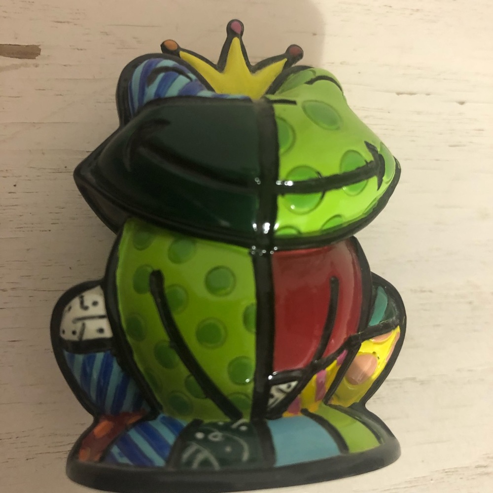 Prince Charming Frog Figurine by Romero Britto